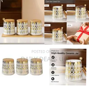 Ceramic Jars for Kitchen Tea Sugar Coffee Cereal Storage Canisters