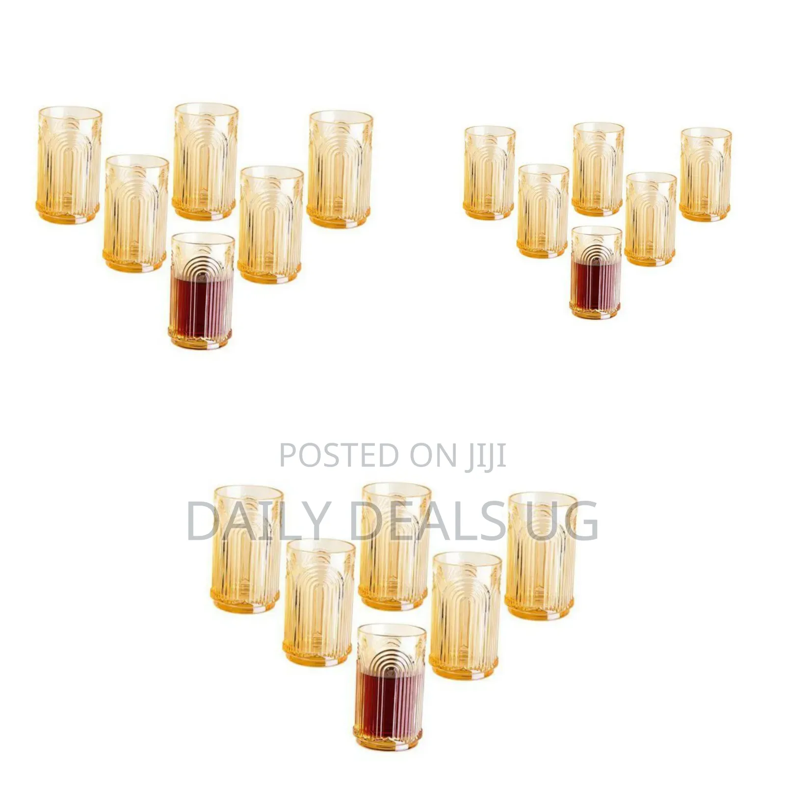 Set of 6 Juice Water Drinking Glasses