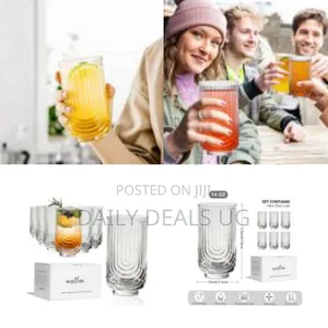 Set of 6 Juice Water Drinking Glasses