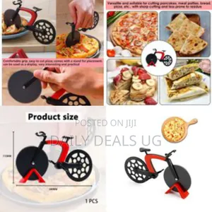 Bicycle Pizza Cutter, Stainless Steel Wheel With Food Grade