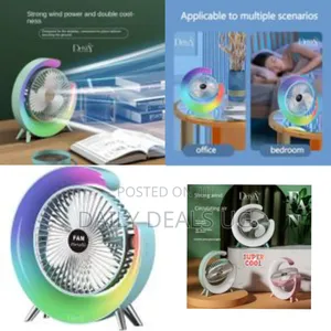 Desktop 5-Light Mini Fan With Led Lighting