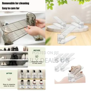 Slots Organizer for Closet, 4 Pack Shoe Stacker Rack