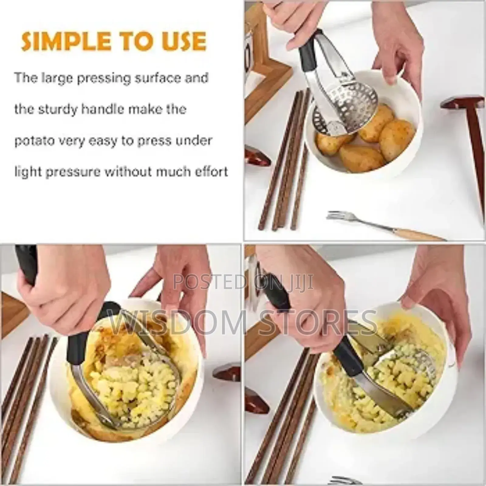 Stainless Steel Flexible Potato Masher