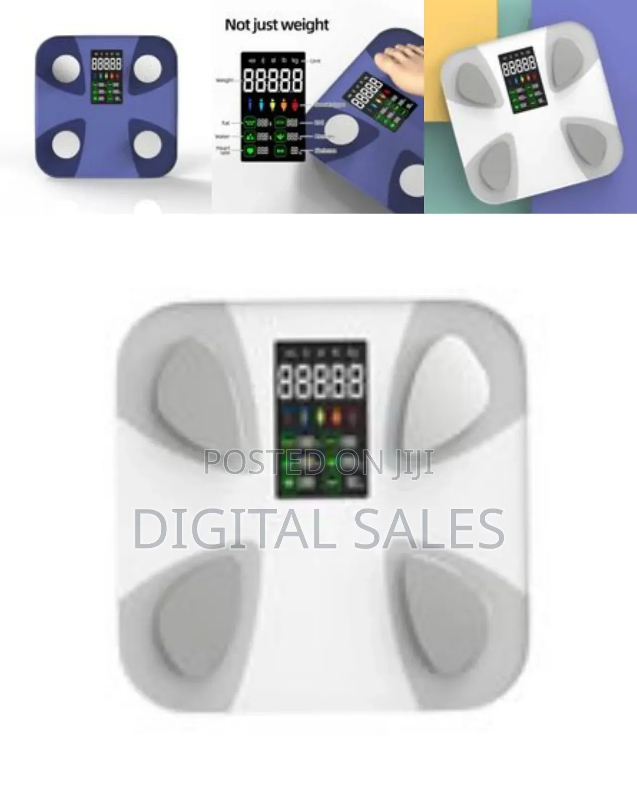 Lcd High Accurate Glass Body Fat Analysis Electronic Smart Scale