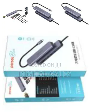 Porodo Blue 7in1 Hub Hdmi 2xusb-a 2xusb-C Sd Micros