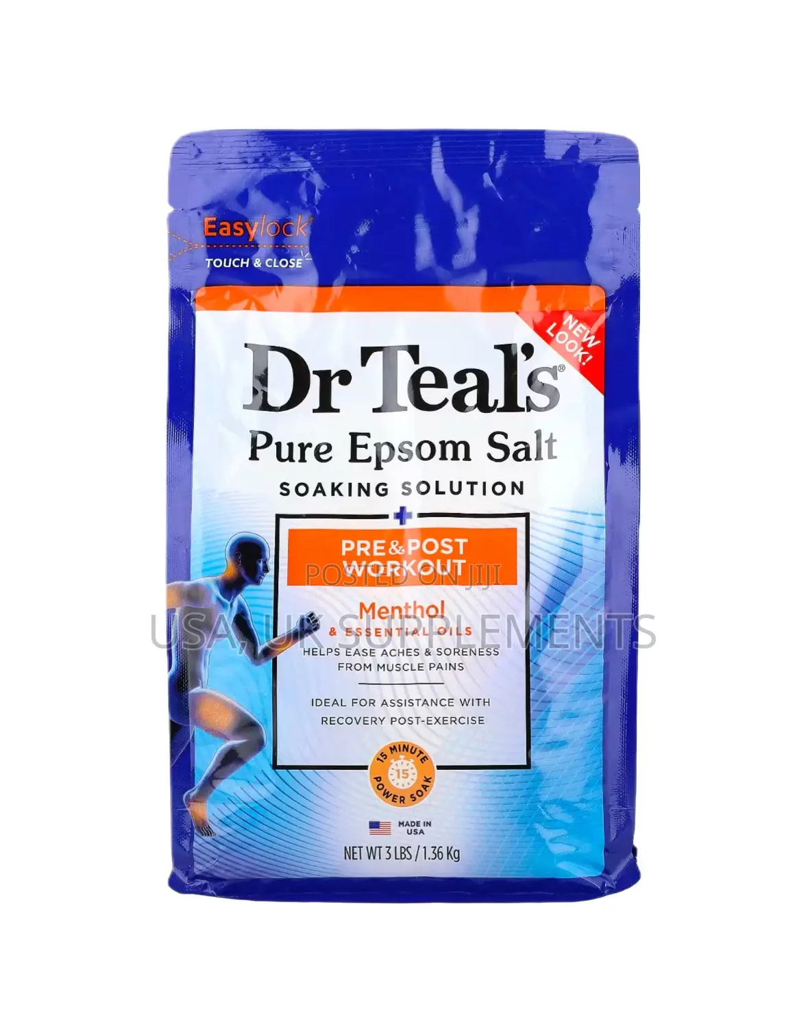 1.36kg Dr Teals Pure Epsom Salt Pre and Post Work Out