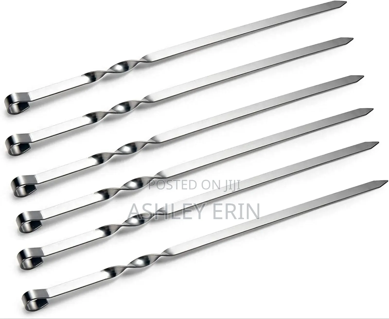 6pcs Stainless Steel BBQ Skewers