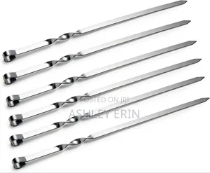 6pcs Stainless Steel BBQ Skewers