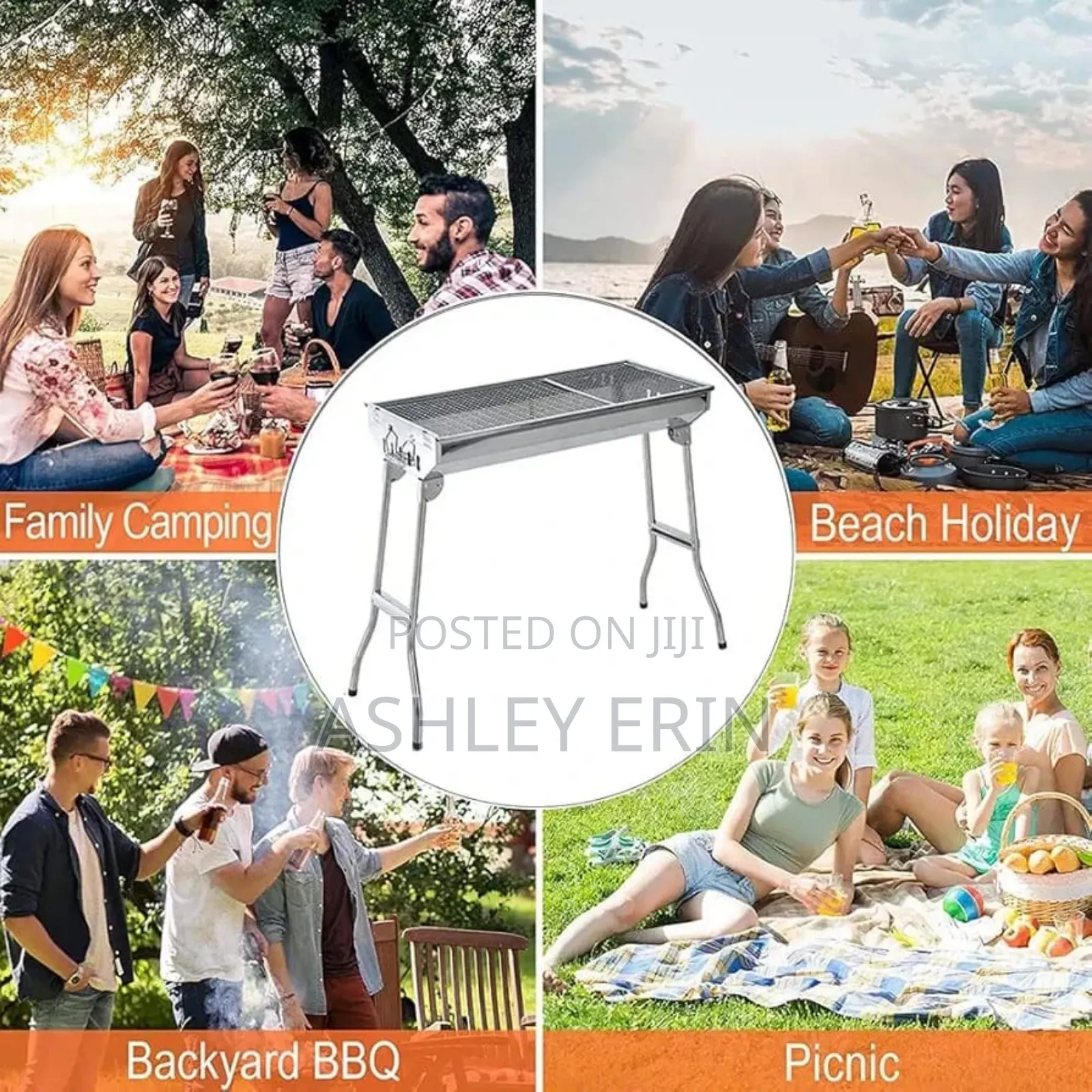 Portable Stainless Steel Foldable BBQ Grill
