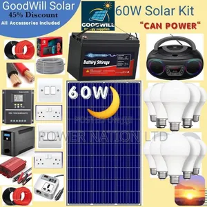 60w Power Nation Solar System Full Kit