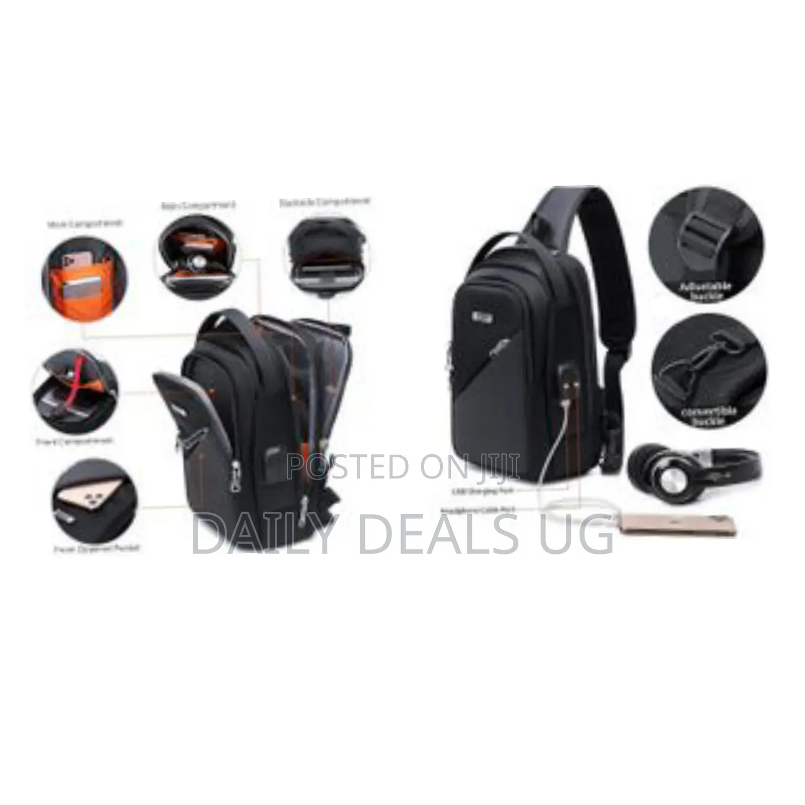 Crossbody Backpack for Men and Women