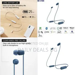 Wi-C100 Wireless in-Ear Bluetooth Headphones
