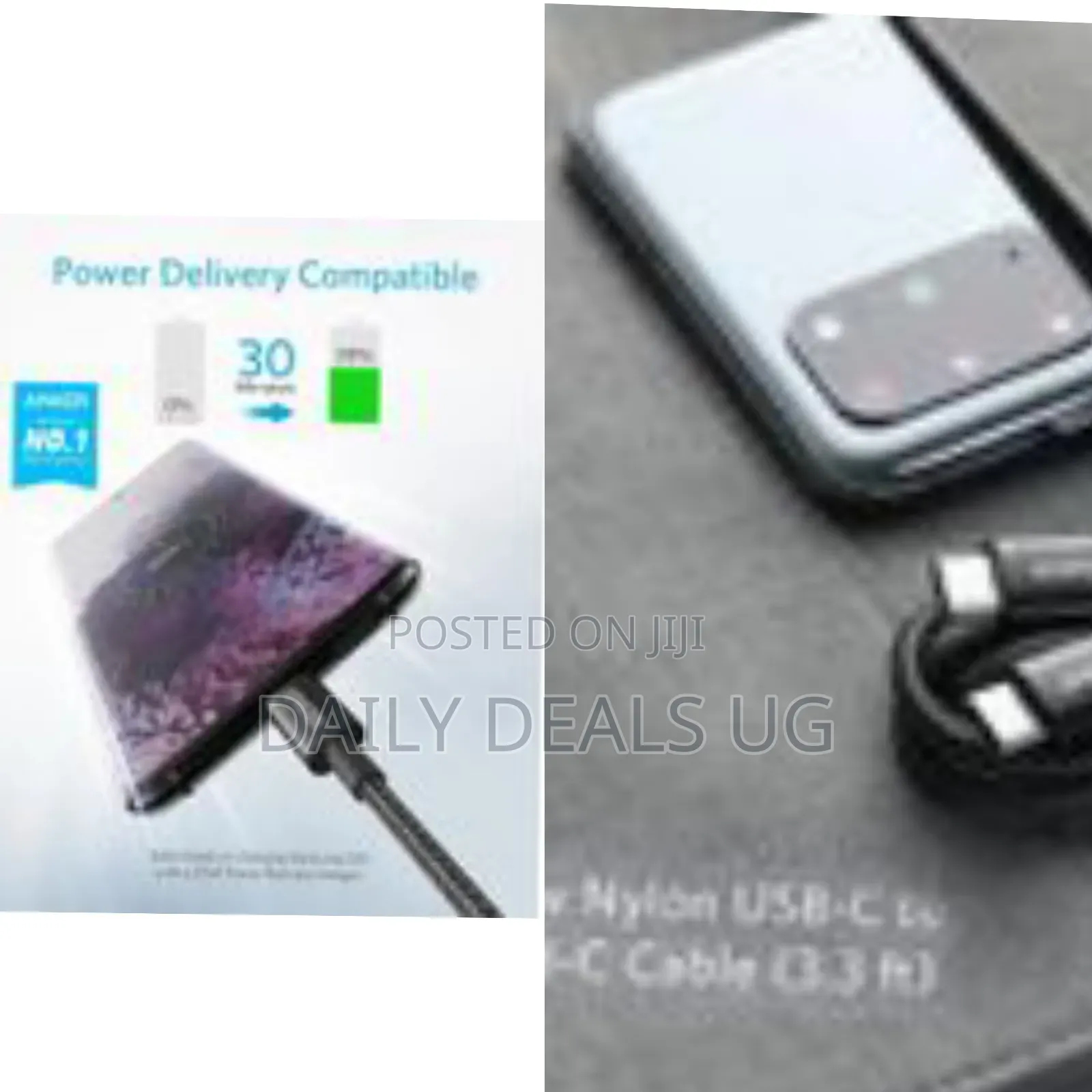 Anker Usb C to Usb C Cable, Type-C 60w, Braided Fast Charging Cable