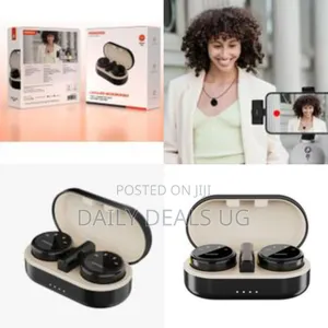 Porodo Wireless Microphone Dual Mic With Charging Case Receiver