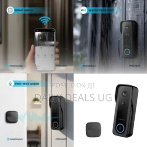Powerology Ip65 265gb 3mp Infrared Smart Camera Doorbell 5200mah