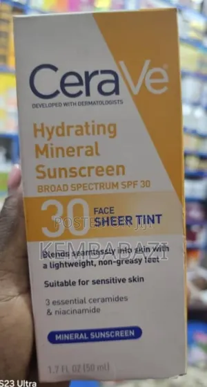 Cerave Hydrating Mineral Sunscreen Broad Spectrum SPF 30