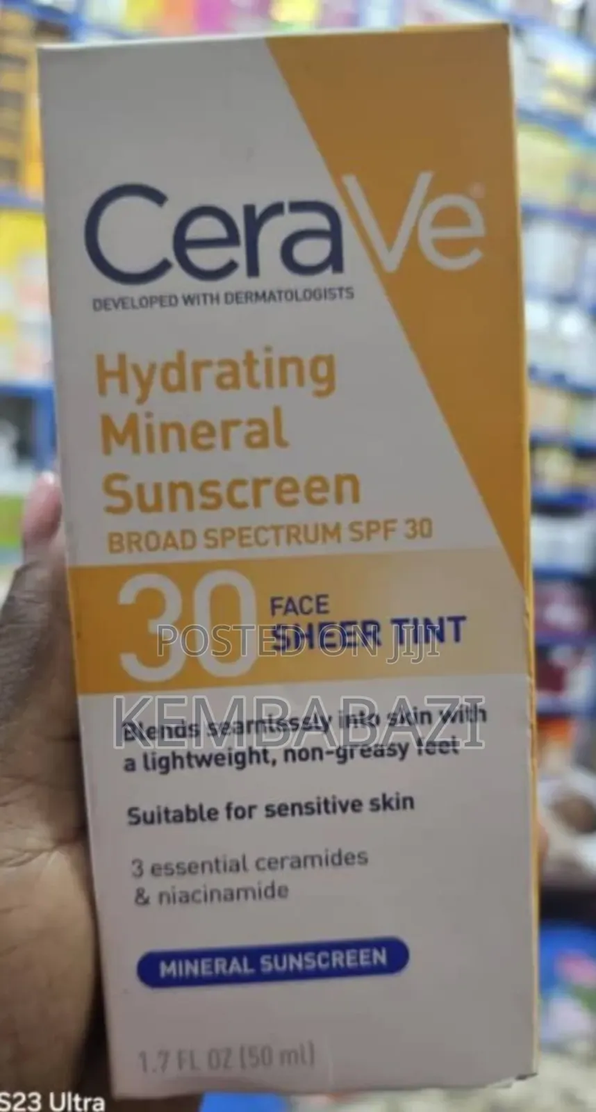 Cerave Hydrating Mineral Sunscreen Broad Spectrum SPF 30