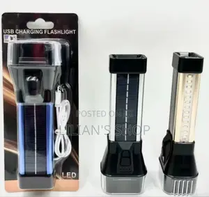 Solar-powered, Rechargeable Led Flashlight