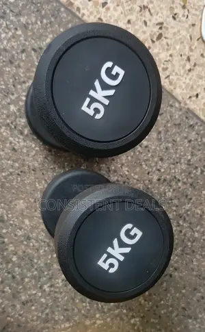 5kg Pair Rubber Coated Dumbbells