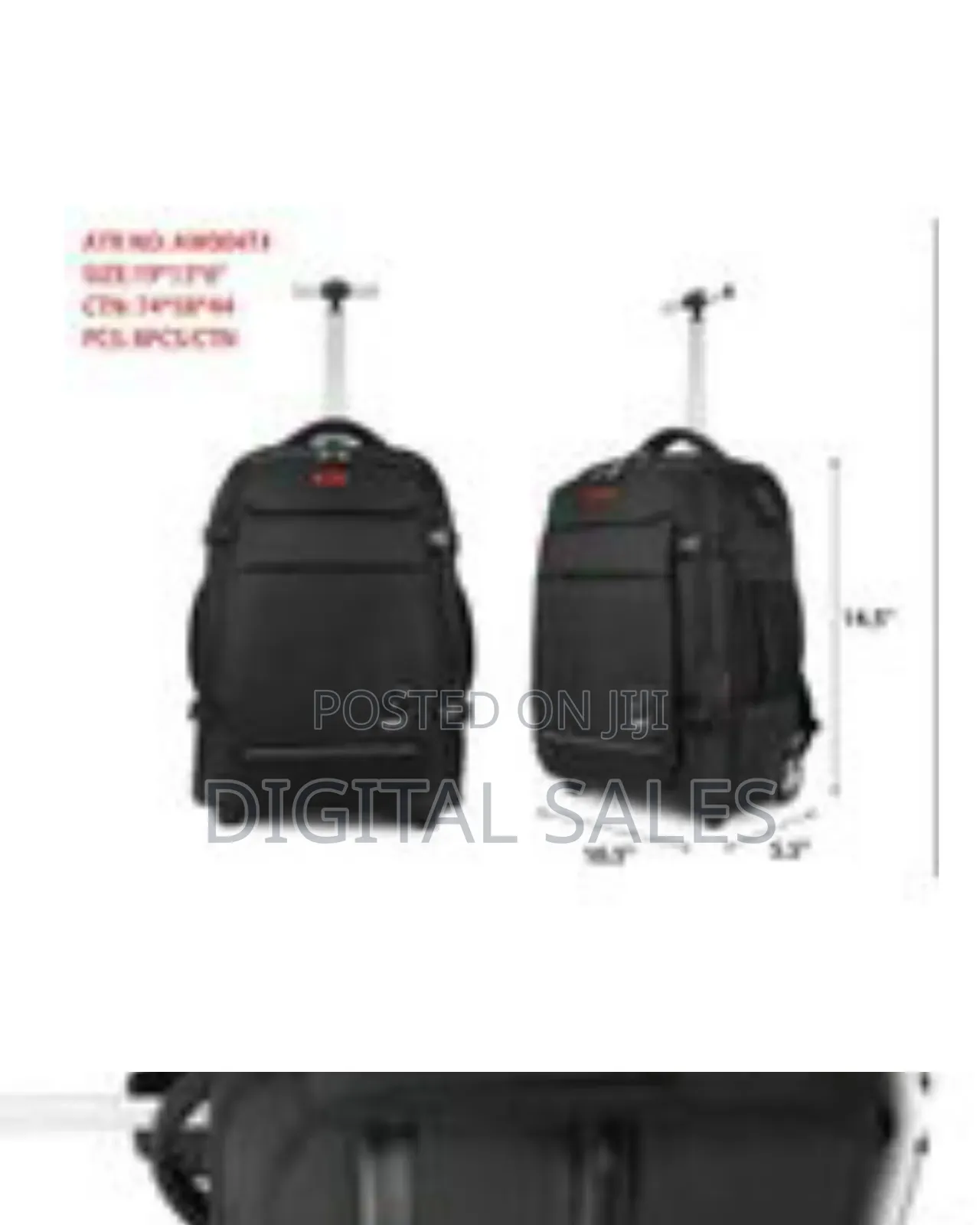 Rolling Backpack for Men With Wheels, 17 Inch Large Wheeled