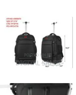 Rolling Backpack for Men With Wheels, 17 Inch Large Wheeled