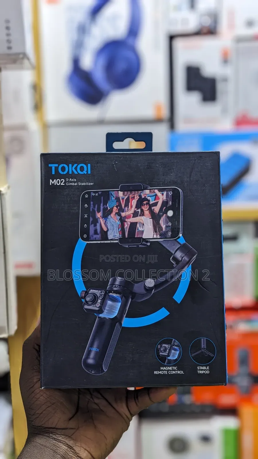 M02 3-Axis Handheld Gimbal Stabilizer Selfie Tripod,Detachable Remote