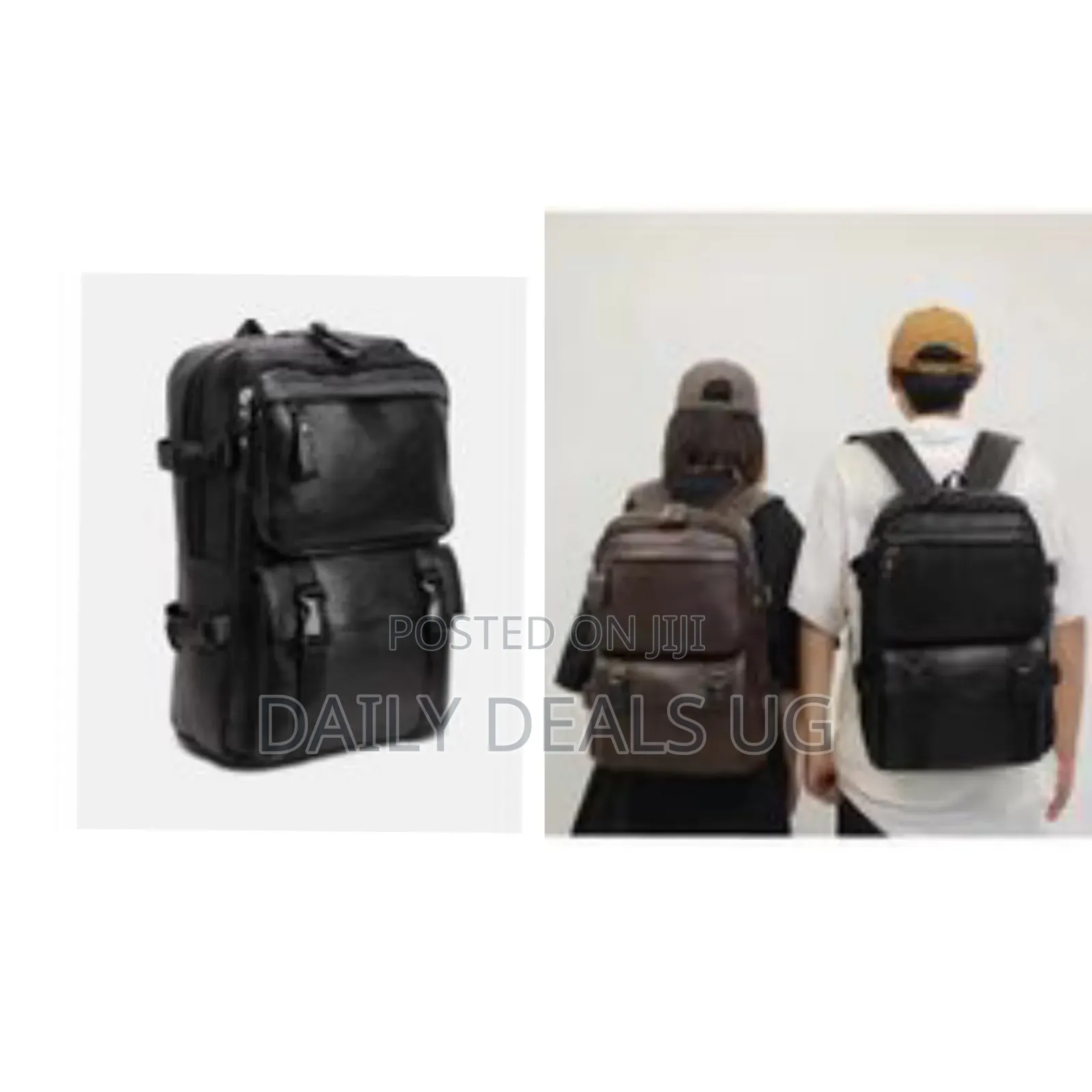 Backpack Soft Leather for Men, High-Quality Luxury Designer Casual