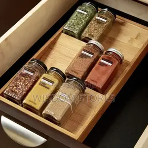 Bamboo Spice Drawer Organizer
