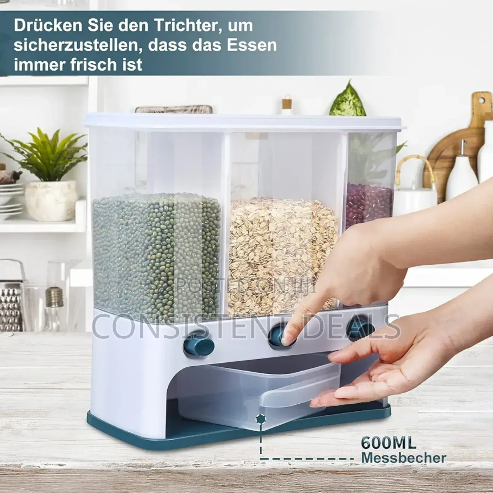 Wall Mount Grain Dispenser Container 3in1 Grid