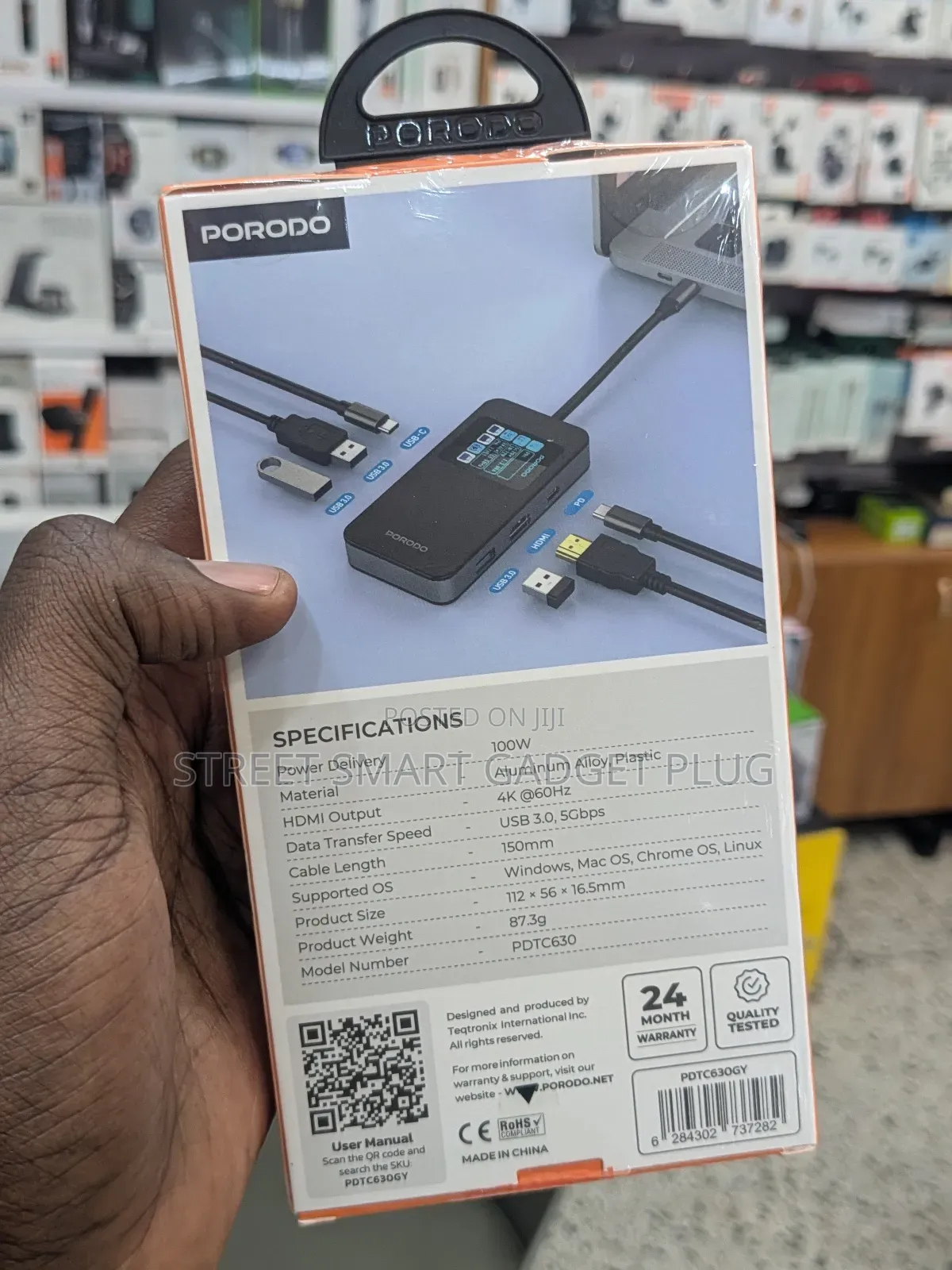 Porodo 6in1 Multi Port Usb -C Hub