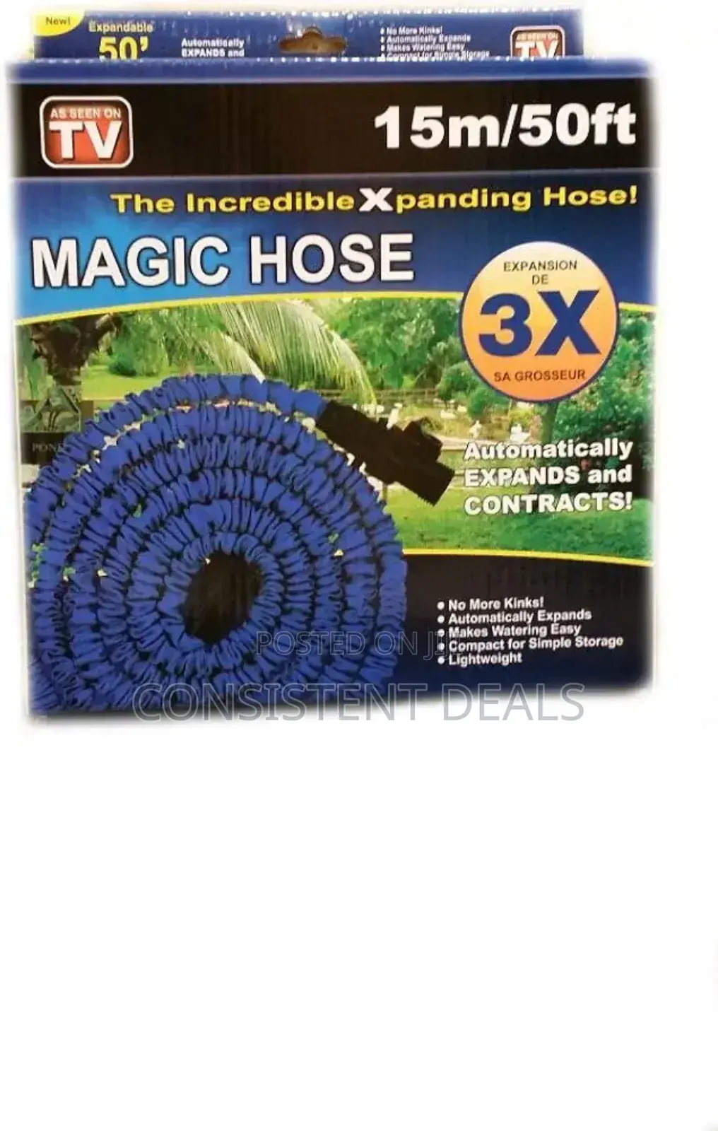 15 Meters Water Pressure Extended Hose Blue