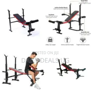 Home Gym Multi-Position Adjustable Weight Bench Press With Leg