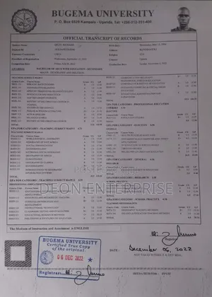 Transcripts and Certificates