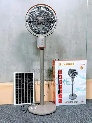 Jysuper Jy-2219 Rechargeable Stand Fan Powerful, Long-Lasting Battery