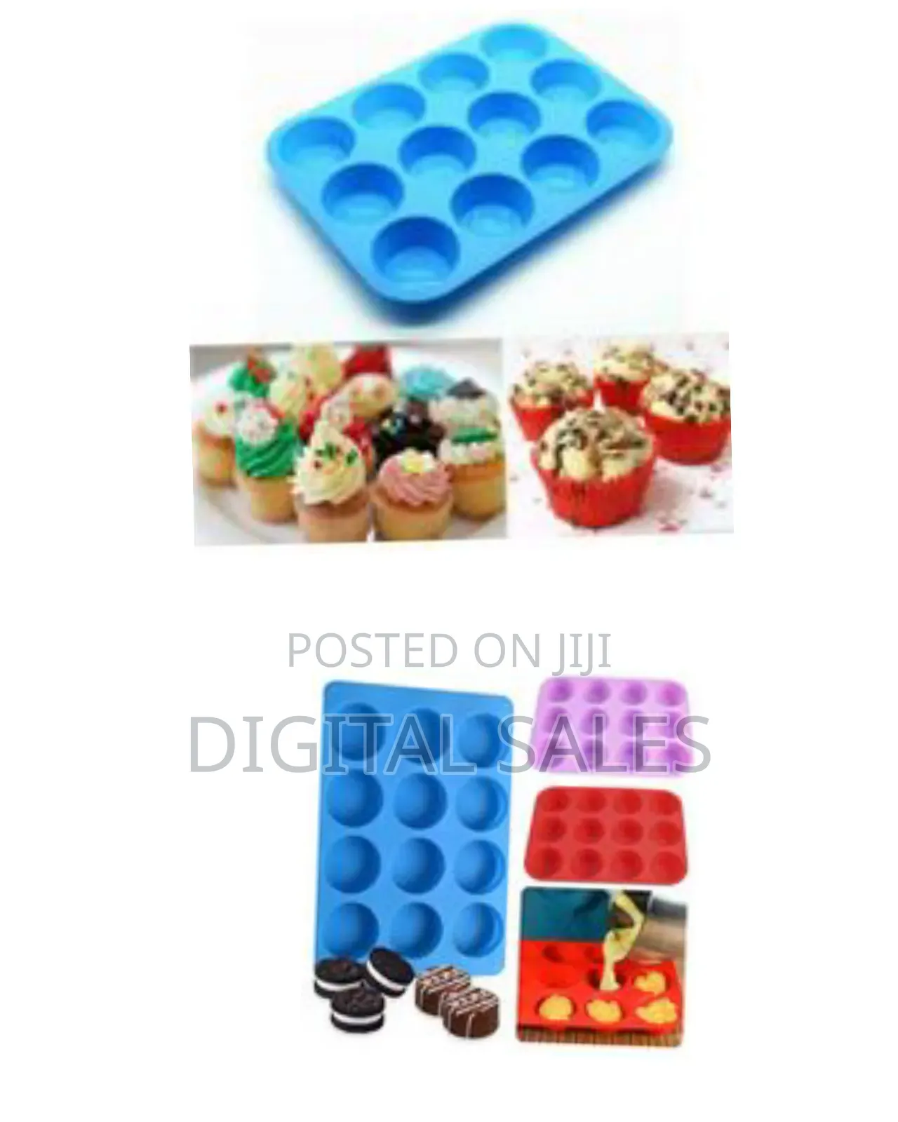 Small Silicone Mini Muffin Pans Non-Stick Bakeware for Muffins