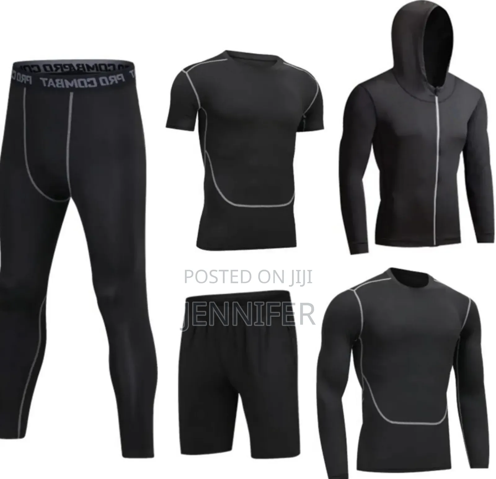 Men's 5-piece Compression Athletic Wear Set
