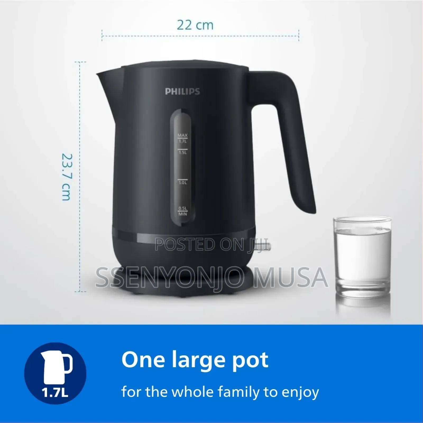 Philips Series 1000 Electric Kettle 1.7l, 2200w, Auto Shut-Off –