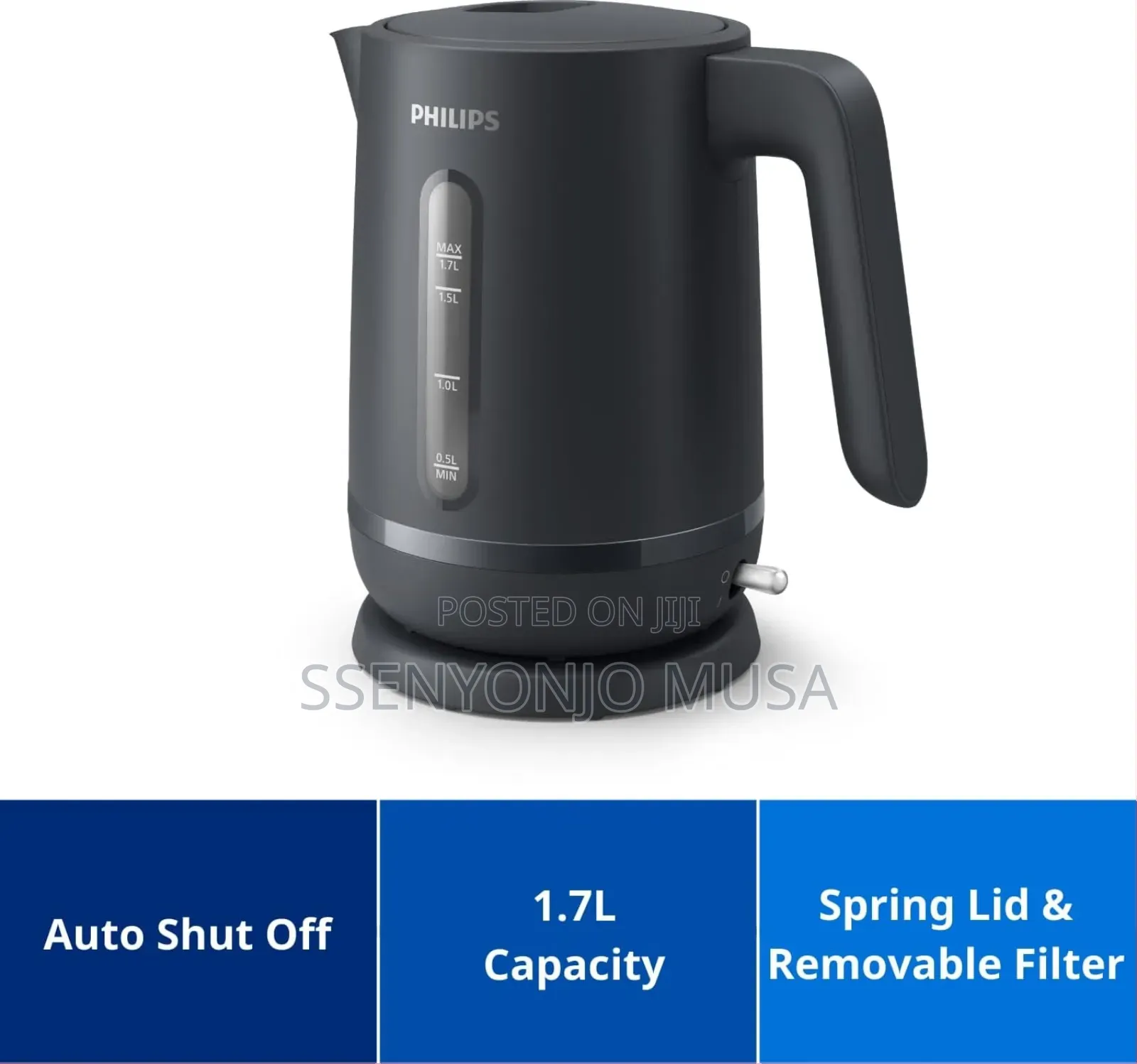 Philips Series 1000 Electric Kettle 1.7l, 2200w, Auto Shut-Off –
