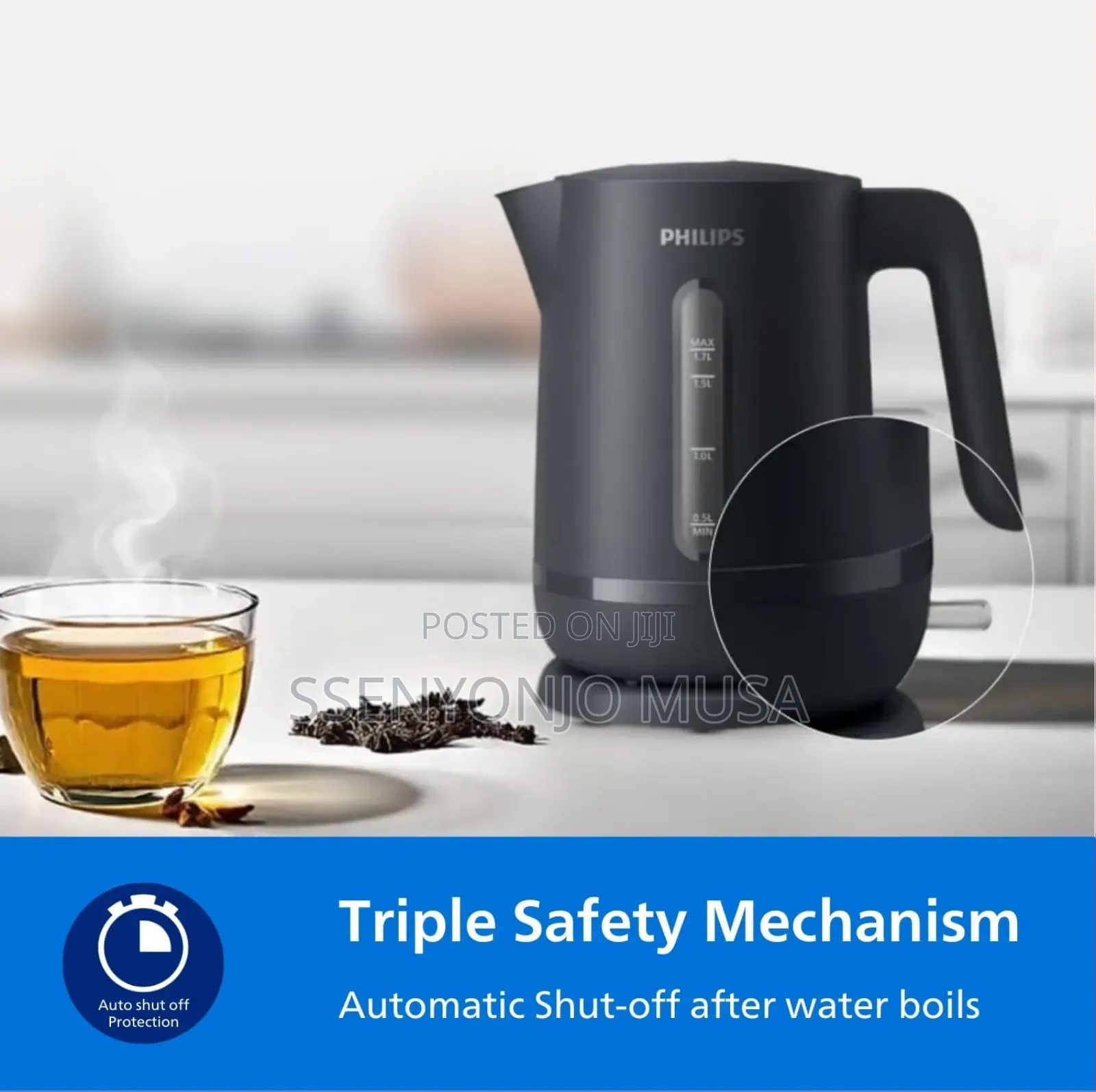 Philips Series 1000 Electric Kettle 1.7l, 2200w, Auto Shut-Off –