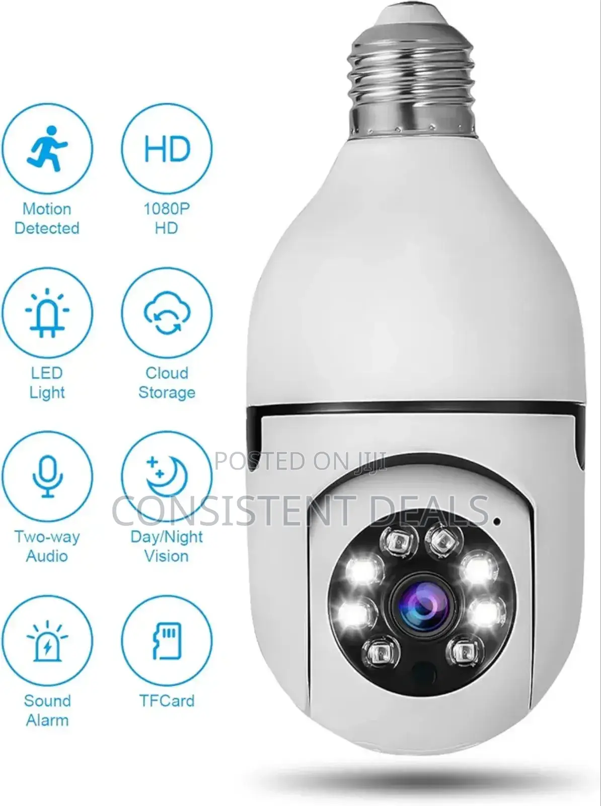 Light Bulb Camera 1080p Wifi Security Camera