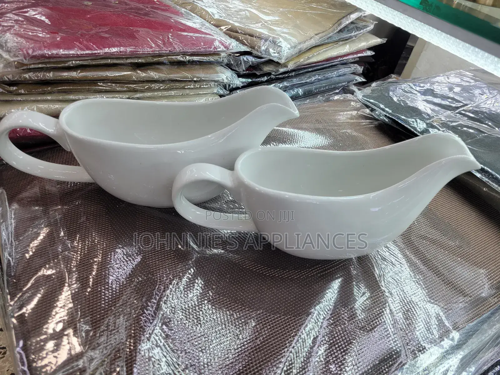 Elegant White Ceramic Gravy Boat