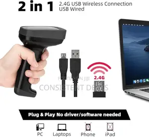 Deli Barcode Scanner Wireless Scanner
