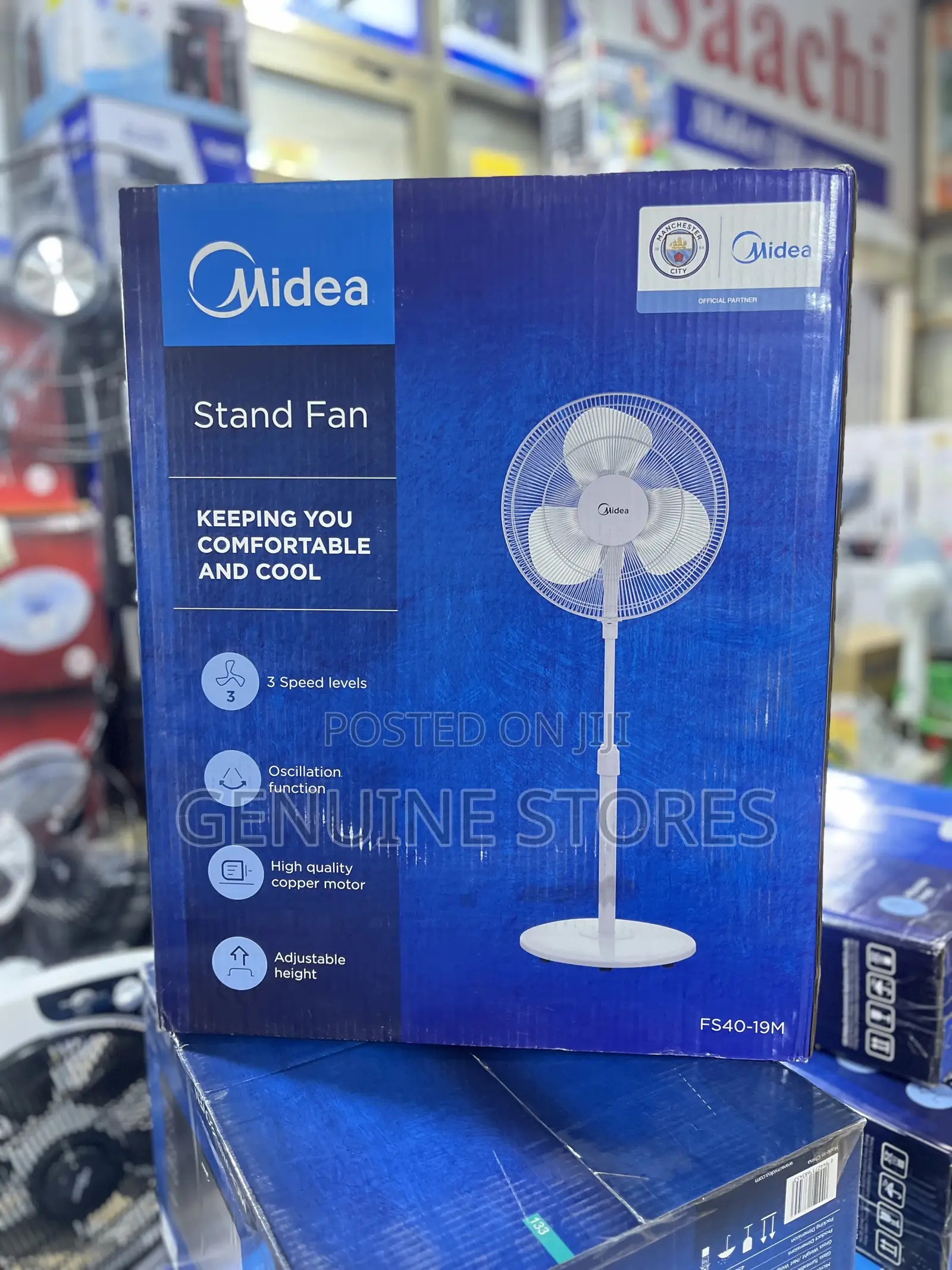Midea Stand Fan in White Color