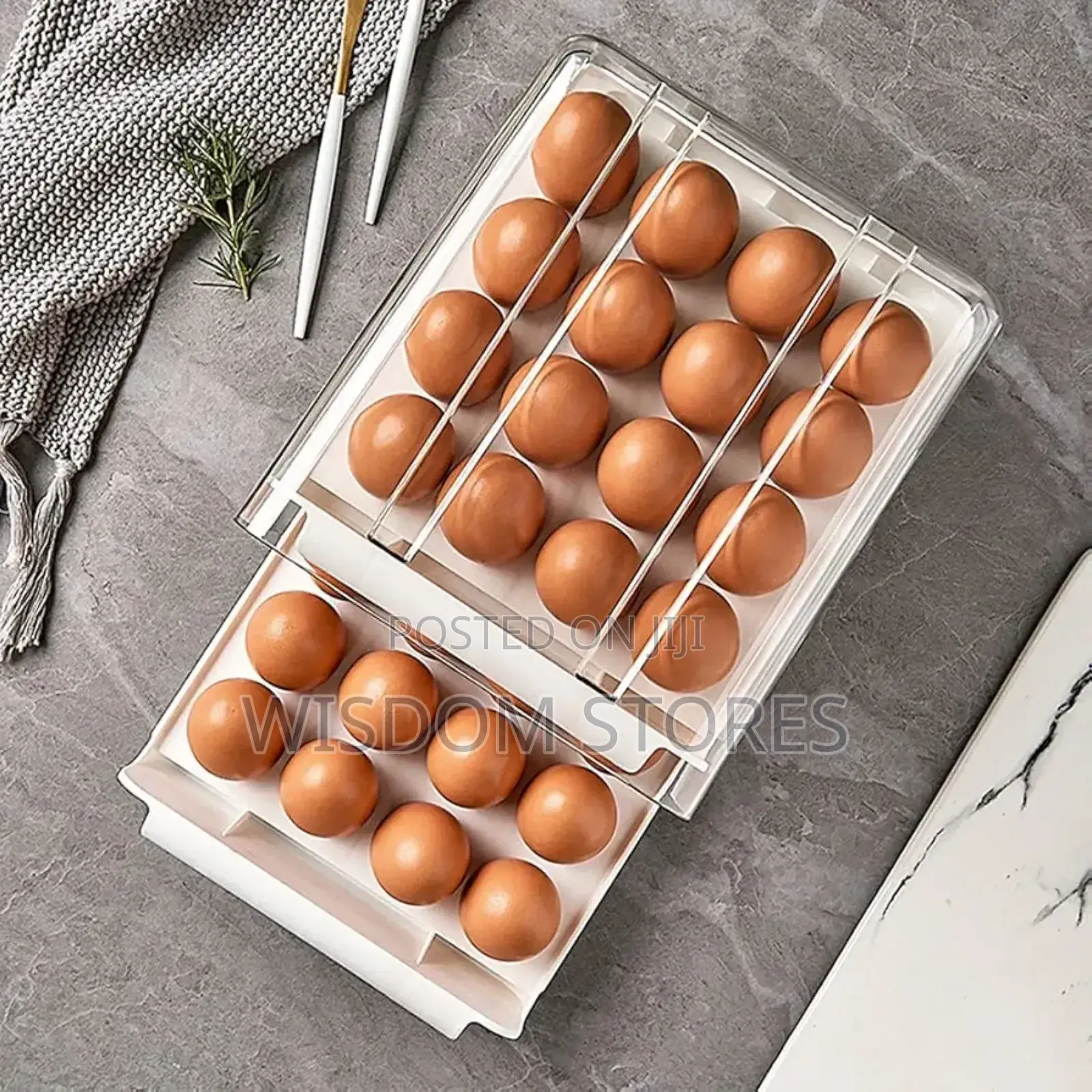 Double Layer Refrigerator Egg Storage Box
