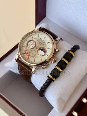 Automatic Patek Phillipe Watch With Leather Straps