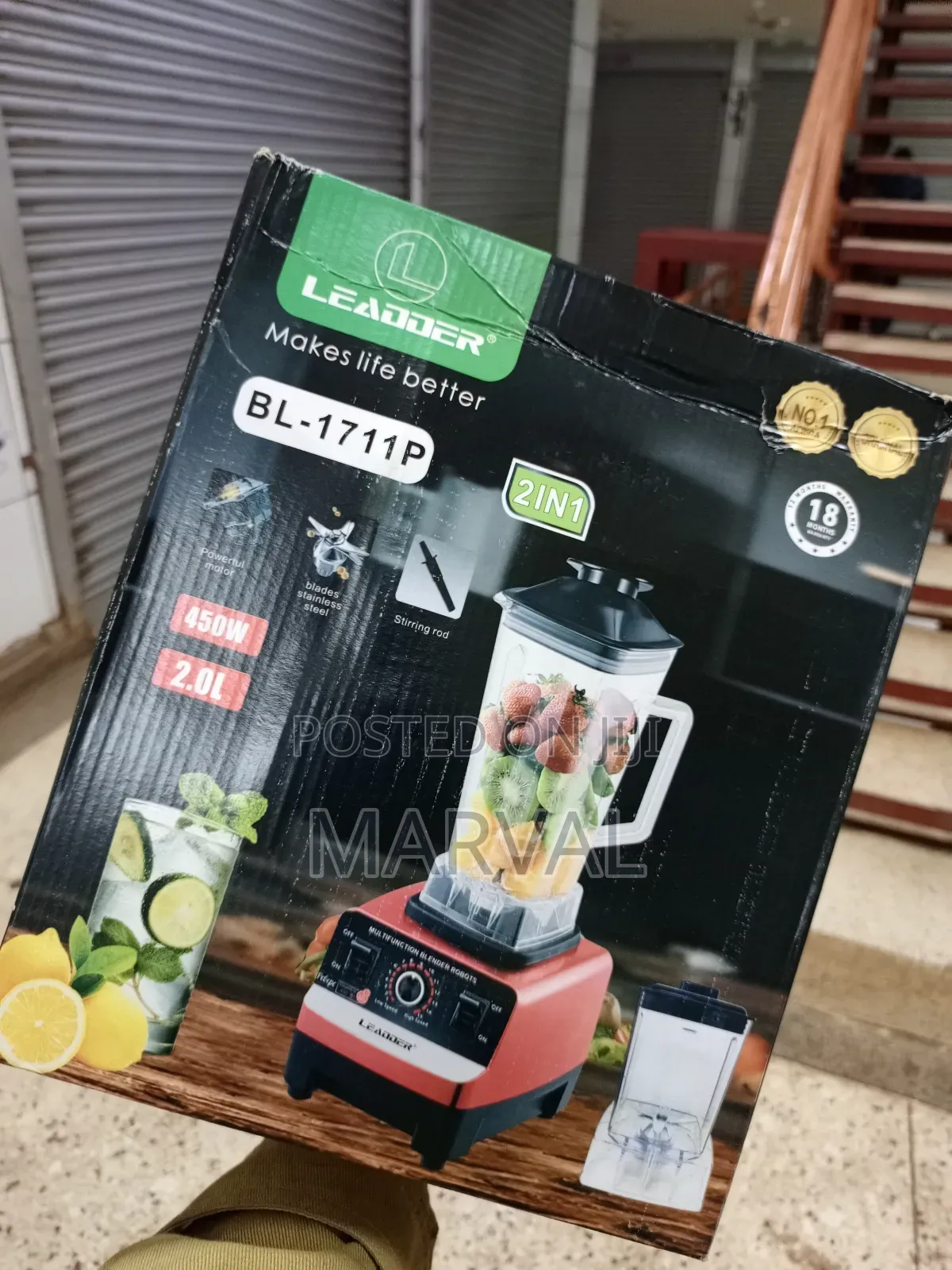 Leadder Bl-1711p 2-in-1 Blender.