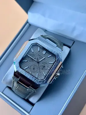 Square Patek Phillipe Watch With Leather Straps