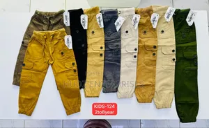 2 to 8years Children Cargo Pants Bright Colors
