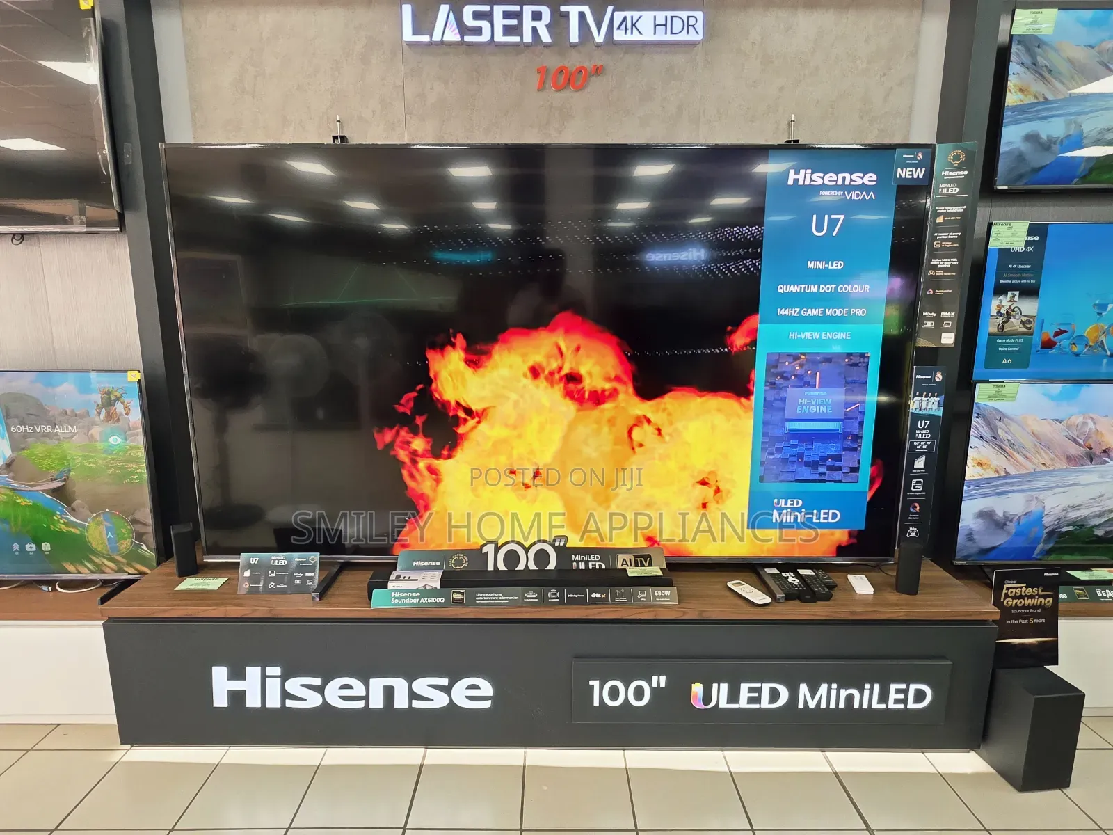 100u7q Hisense 100inches Miniled- Quantum Dot Display Smart Tv