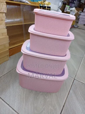 Stackable Plastic Food Storage Containers.